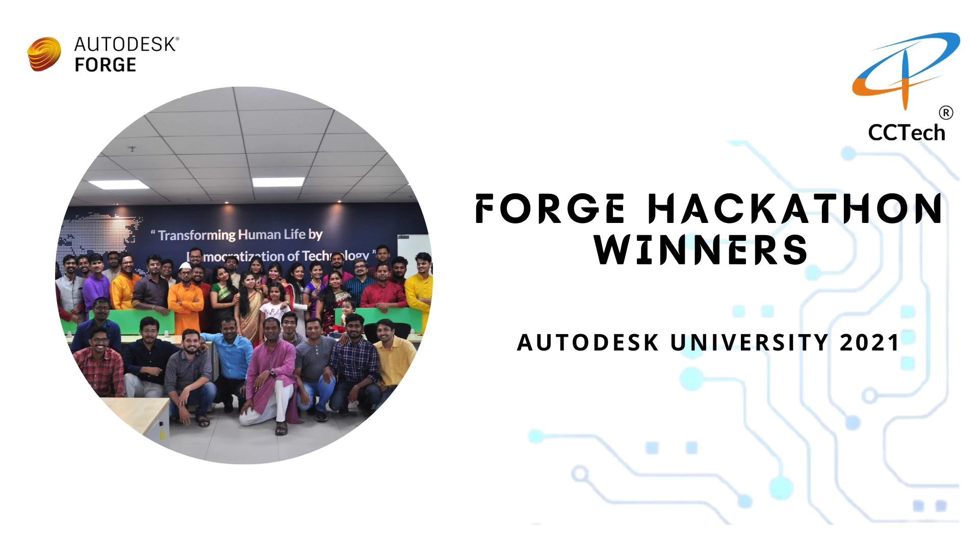 CCTech emerges as a winner in 2 categories of Autodesk Forge Hackathon 2021